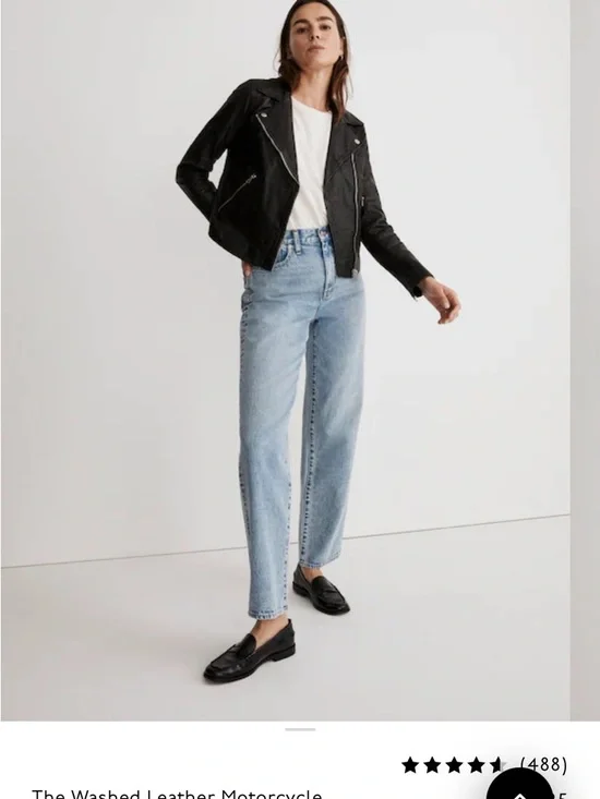 Madewell Black Asymmetrical Leather Moto Jacket - Picture 11 of 12